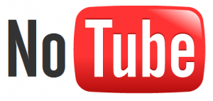 Modified YouTube logo reading "No-Tube" instead.